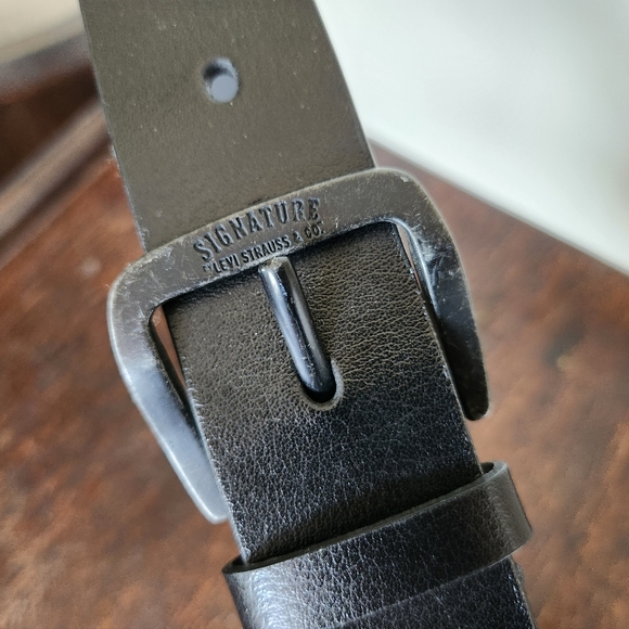 Levi Strauss & Co Size 34 Leather Belt Black - Picture 3 of 4